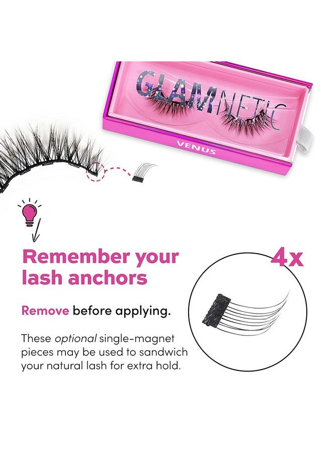 Glamnetic - Magnetic Eyelashes Venus ; Short Magnetic Lashes, 60 Wears Reusable High Volume Faux Mink Lashes, Cat Eye, 3D Natural Look 1 Pair - Image 1