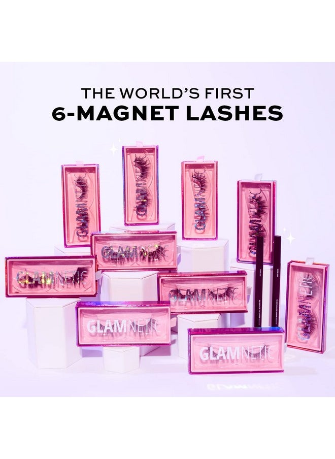 Glamnetic - Magnetic Eyelashes Venus ; Short Magnetic Lashes, 60 Wears Reusable High Volume Faux Mink Lashes, Cat Eye, 3D Natural Look 1 Pair - Image 1