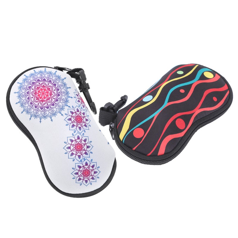 2pcs Portable Zipper Eye Glasses Cases Waterproof Sunglasses Hard Case Eyeglass Protector - Image 4