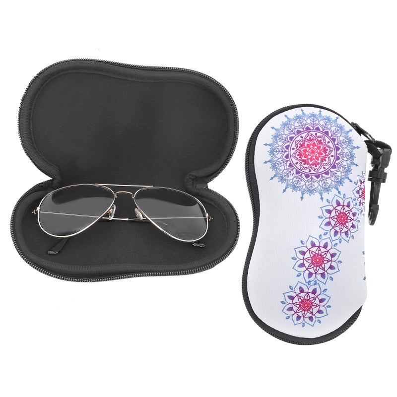 2pcs Portable Zipper Eye Glasses Cases Waterproof Sunglasses Hard Case Eyeglass Protector - Image 2