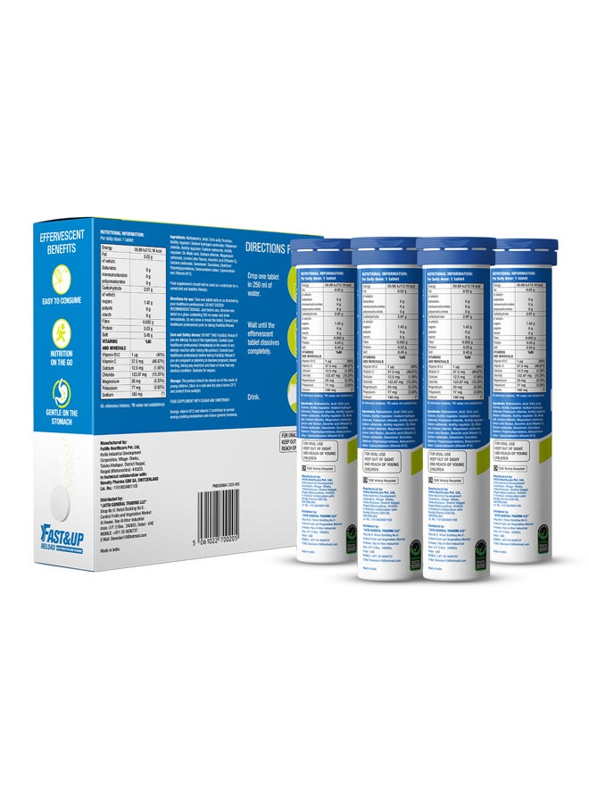 FAST&UP Reload - Electrolye Hydration Drink - 80 Effervescent Tablets, Lemon Lime Flavour - Image 2