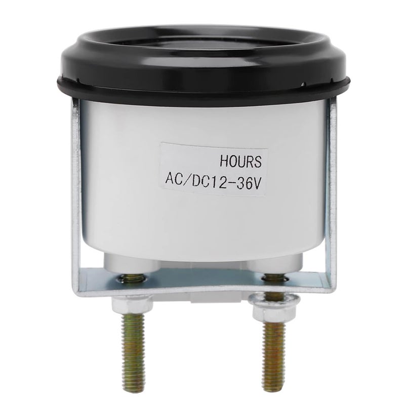 12-36V DC AC 6 Digits Accurate Round Quartz Hour Meter Gauge Tester for Boat Car Truck Engine - Image 5