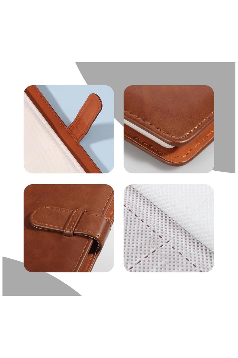 الروهيت ألبوم صور صغير يحتوي على 128 جيبًا لكاميرا فوجي فيلم إنستاكس ميني، وكاميرا بولارويد سناب، وكاميرات سوشيال ماتيك الفورية (بني) - Image 3