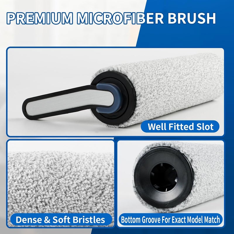 keluke Roller Brush and Filters Replacement Compatible with Tineco Floor ONE S5/Floor One S5 Pro Cordless Vacuum Cleaner,Replacement Parts include 3 Brush Rollers, 3 Filters - Image 3