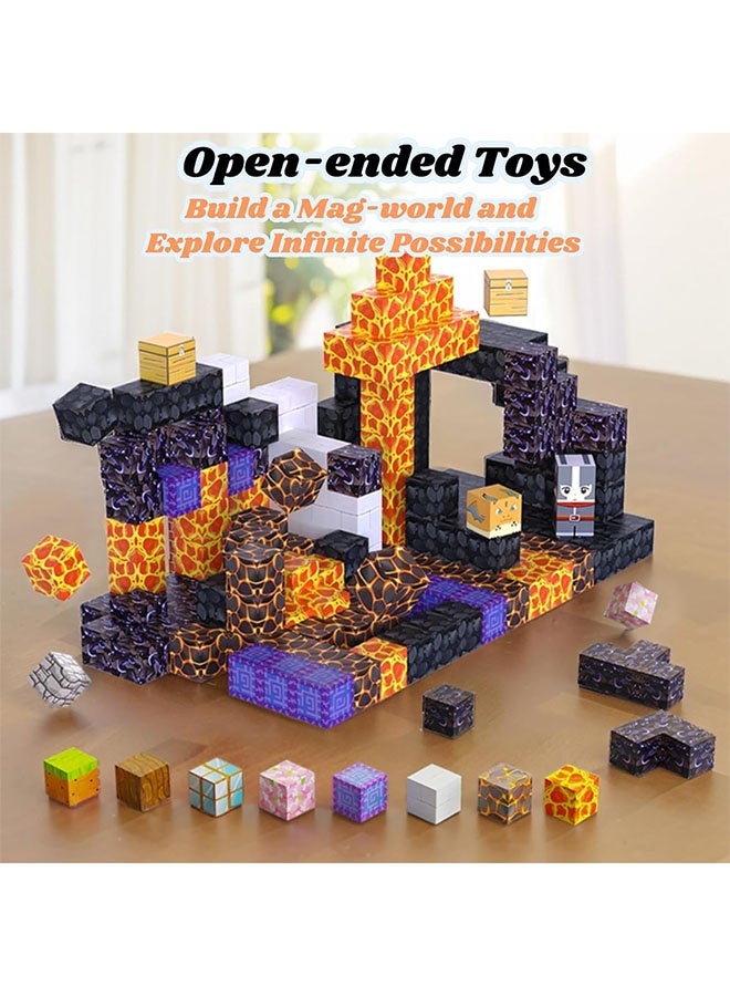 Beauenty 285PCS Magnetic Blocks for Boys & Girls Age 3-8, STEM Montessori Sensory Toys for Toddlers, Gifts for 3+ Years Old Kids, 2CM  Magnetic Building Cubes Must Haves Construction Toys - Image 5