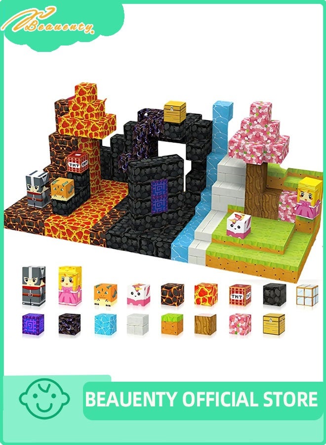Beauenty 285PCS Magnetic Blocks for Boys & Girls Age 3-8, STEM Montessori Sensory Toys for Toddlers, Gifts for 3+ Years Old Kids, 2CM  Magnetic Building Cubes Must Haves Construction Toys - Image 1