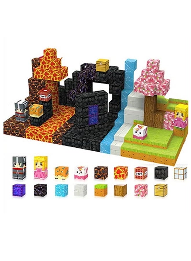 بيوينتي Beauenty 285PCS الكتل المغناطيسية للأولاد والبنات عمر 3-8 ، STEM مونتيسوري ألعاب الحسية للأطفال الصغار ، هدايا للأطفال 3 + سنوات ، مكعبات البناء المغناطيسية 2CM يجب أن يكون لها ألعاب البناء - Image 1