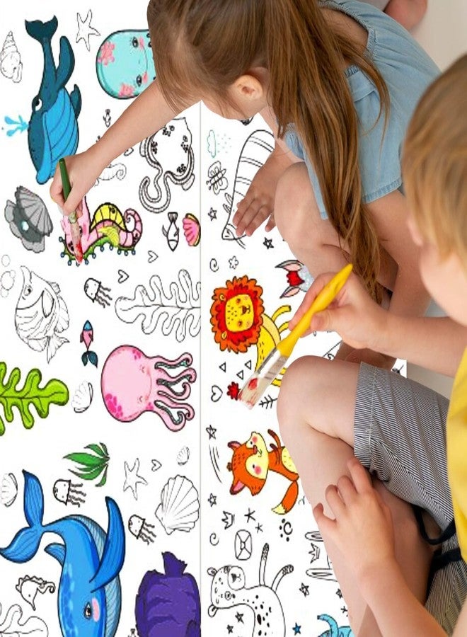 Parshya Drawing Paper Roll, 30 x 300 Cm Large Coloring Poster for Toddlers, Art Paper, Kids Coloring Drawing Paper Roll Best Birthday Gift Kids(Random Deisgn) - Image 3