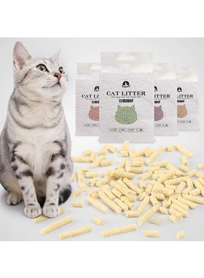 JCB CHIC Tofu Cat Litter, 12L Degradable Cat Litter Sand Flushable Clumping Cat Litter Pellets, Scented Ultra Absorbent Bentonite Kitty Litter Deodorizer Kittens Litter Odor-Free Natural(Original 2pcs) - Image 5