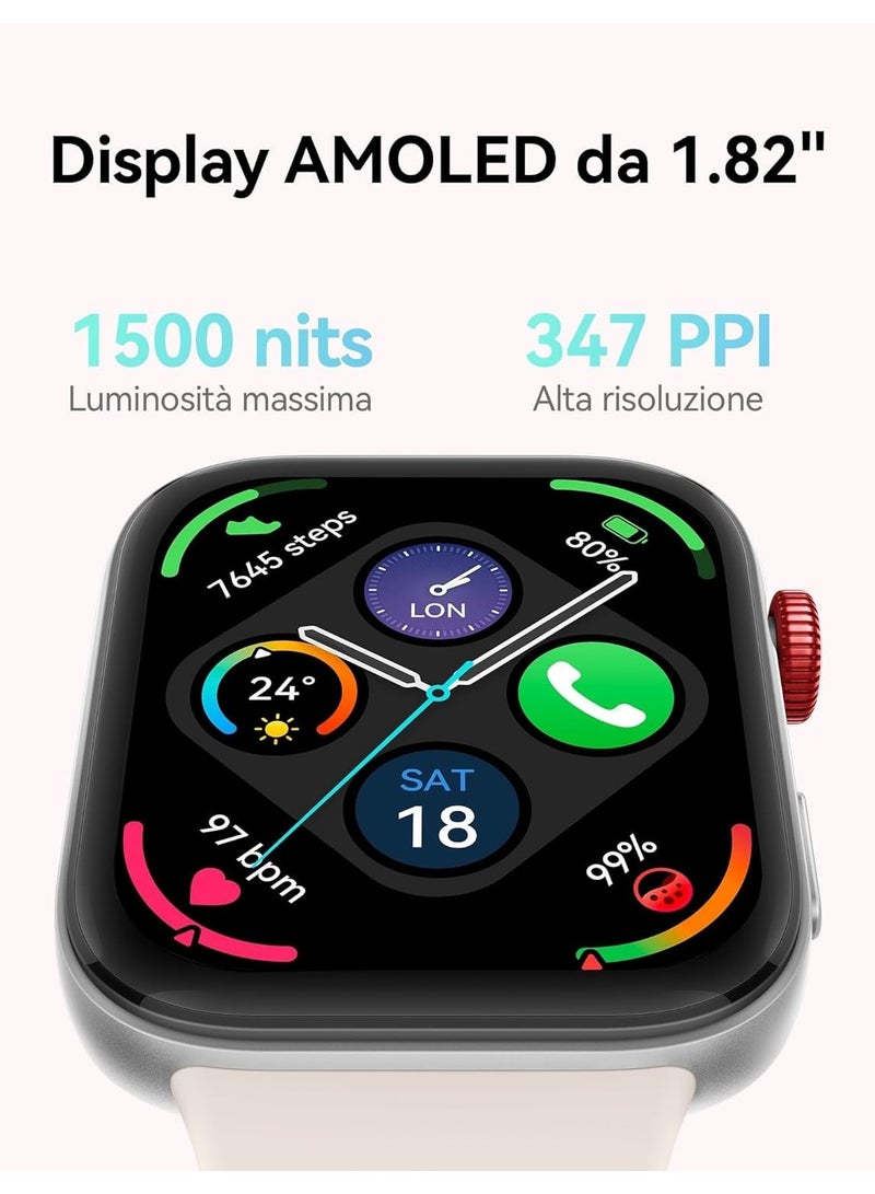 REBENUO Watch Fit 3 Smartwatch  1.82 Inch Amoled Display  Comfortable And Stylish Design  Scientific Workout Coach  Upgraded Health Management  Compatible With iOS And Android Green - Image 5