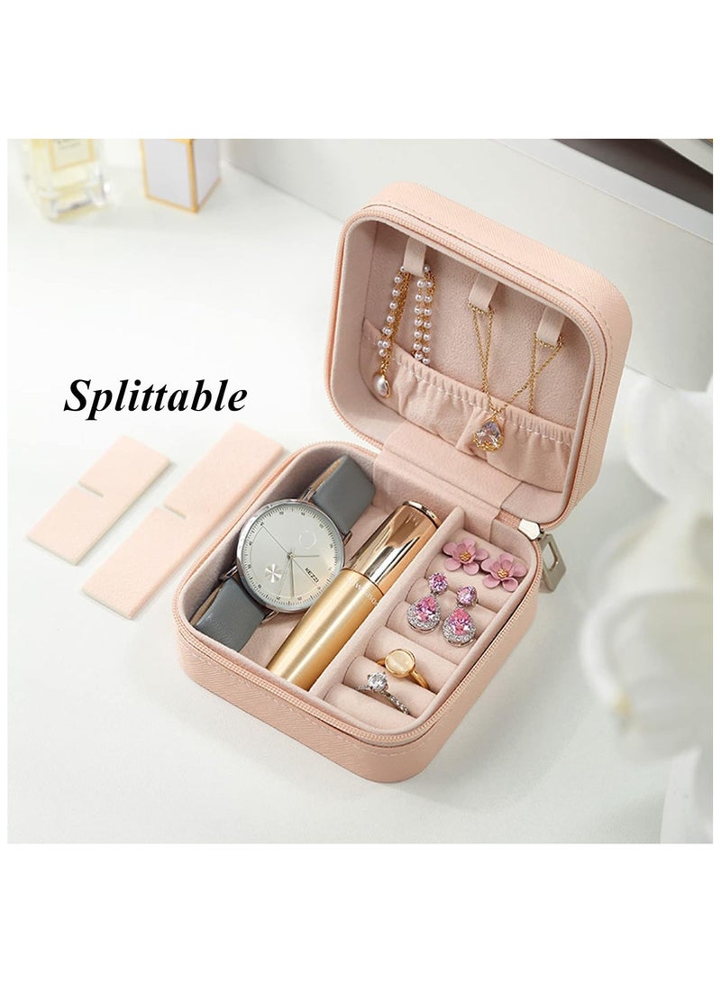 Pink Hanging Jewelry Organizer – Multi-Pocket Accessories Storage - Image 3