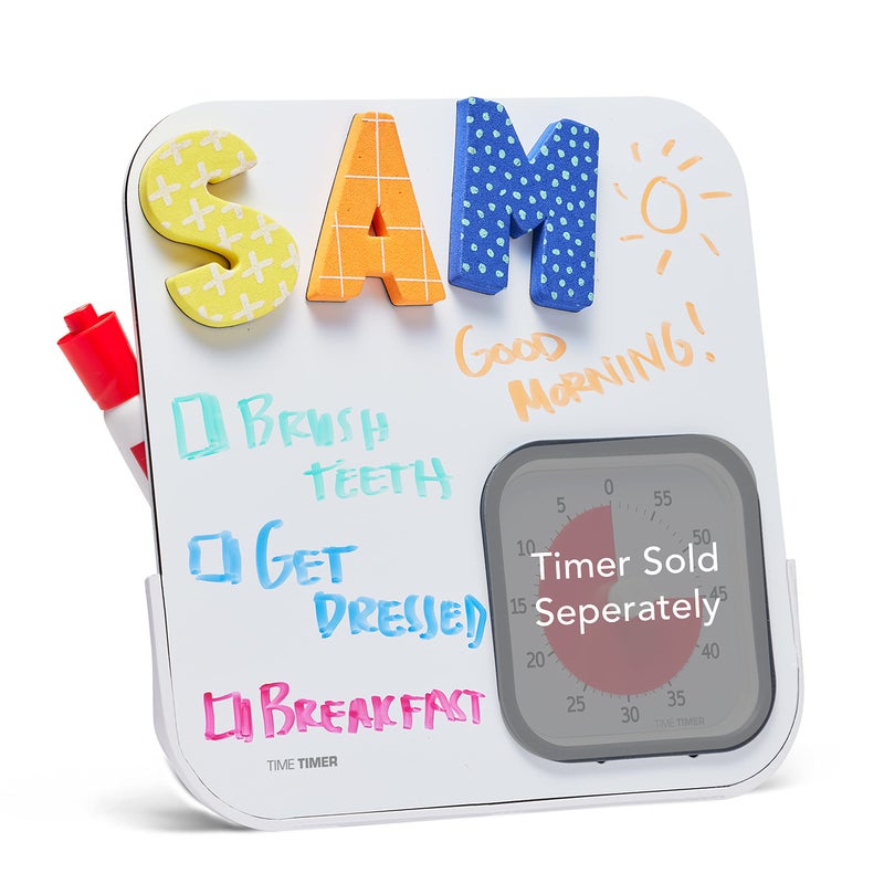 TIME TIMER Dry Erase Board Accessory —Small Desktop Magnetic Whiteboard for Time Timer MOD Visual Timer — to-Do Lists, Chores, Classroom and Office Reminders, Visual Schedules, for Kids and Adults - Image 3