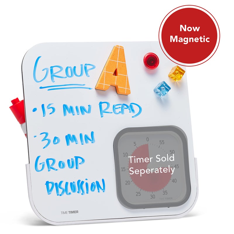 TIME TIMER Dry Erase Board Accessory —Small Desktop Magnetic Whiteboard for Time Timer MOD Visual Timer — to-Do Lists, Chores, Classroom and Office Reminders, Visual Schedules, for Kids and Adults - Image 4