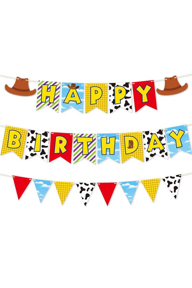 blue Toys Inspired Story Banner for Toy Birthday Decorations, Two Infinity and Beyond Birthday Decor