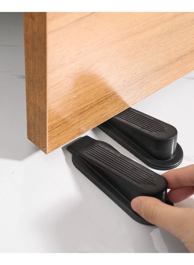 مجموعة سدادات الأبواب المقاومة للانزلاق بتصميم متين تعمل على جميع الأسطح والأرضيات والسجاد، قطعتان - Image 1