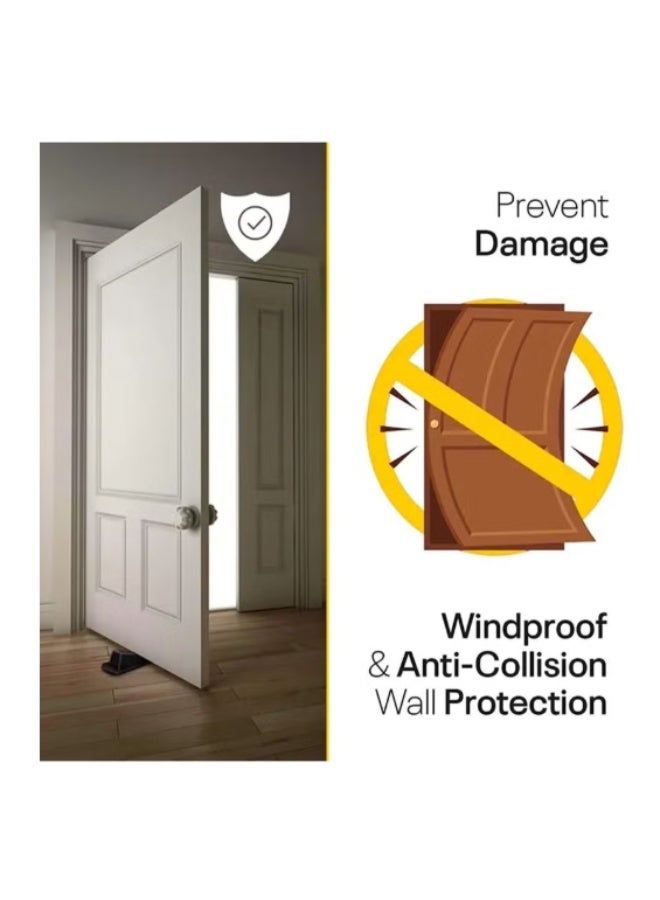 مجموعة سدادات الأبواب المقاومة للانزلاق بتصميم متين تعمل على جميع الأسطح والأرضيات والسجاد، قطعتان - Image 3