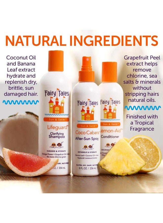 فيري تيلز شامبو وبلسم السباحة 32 أونصة للأطفال - إزالة الكلور، مصنوع من مكونات طبيعية في الولايات المتحدة الأمريكية، بدون بارابين أو كبريتات أو أصباغ صناعية - Image 5