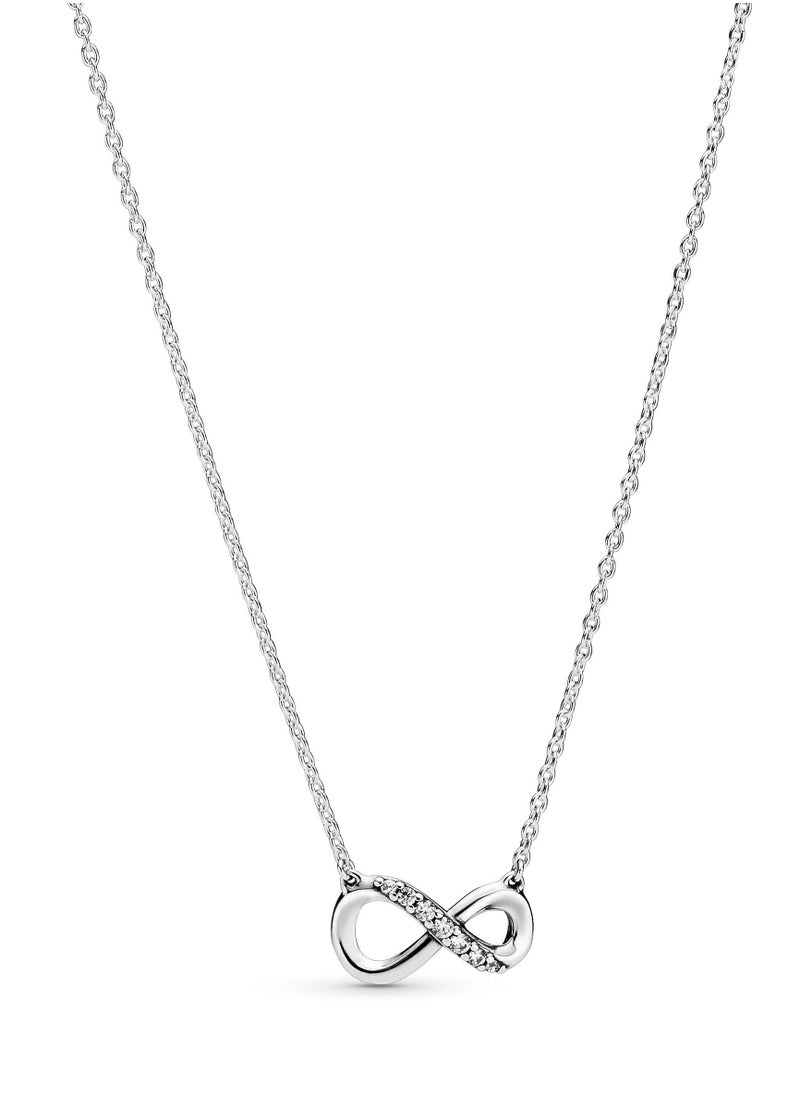 Pandora Violet - PANDORA Jewelry Sparkling Infinity Collier Women's Necklace Sterling Silver with Cubic Zirconia - Image 1