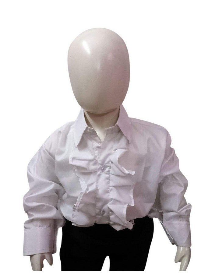 BookMyCostume BookMyCostume White Frills Shirt Kids Fancy Dress Costume 2-3 years  - Image 1