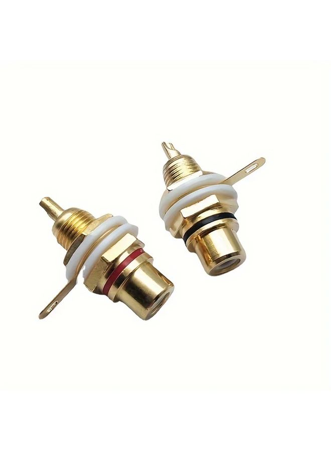 1pc Gold Plated Zinc Alloy RCA Female AV Socket Audio Amplifier Connector - Image 3