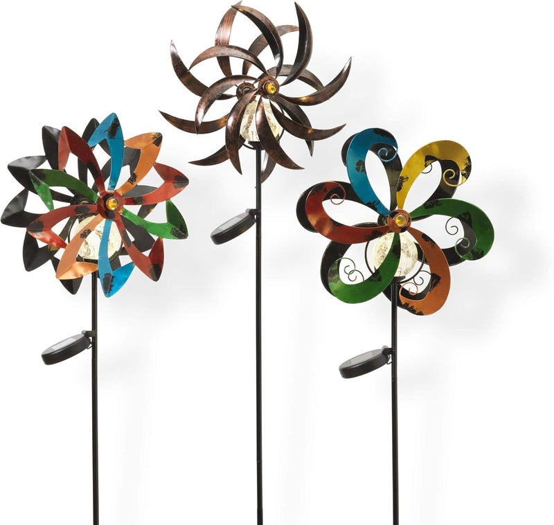Gerson GIL S3 43InH Solar Wind Spinners Spring 118InL x 9InW x 285InH Multicolor - Image 2