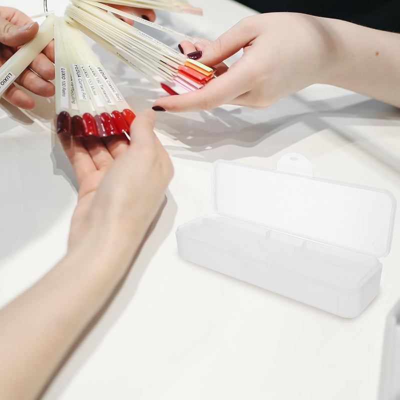 2pcs Nail Art Tool Boxes Double-layer Grinding Tool Cases White Manicure Storage Cases for Salon Organization and Professional Nail Kit - Image 5