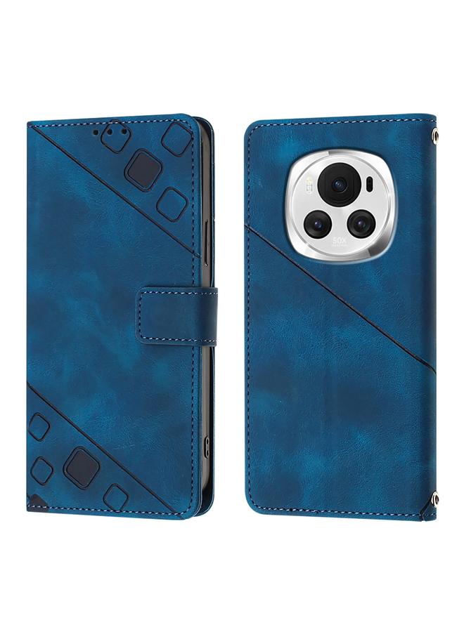 Green Tiger Case For Honor Magic6 5G Global Skin-feel Embossed Leather Phone Case - Image 2