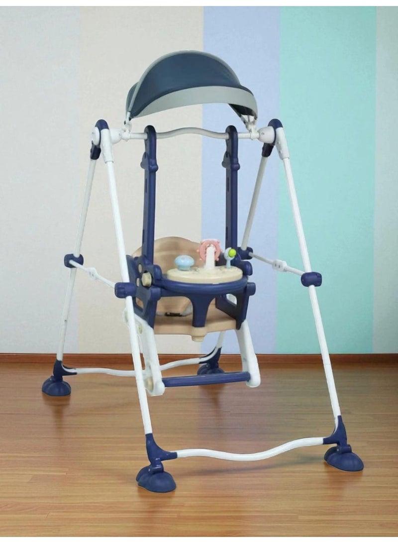 Multi-Use Baby Swing with Canopy & Interactive Play Tray – Safe and Comfortable Indoor & Outdoor Swing Chair for Kids