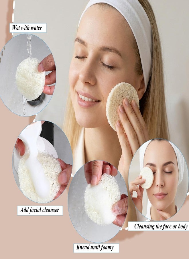 BOHUIZ 40 Pcs Natural Loofah Exfoliating Face Pads, 2.16'' Exfoliating Facial Body Scrub Pads for Dead Skin Masks Removal Loofah Sponge Face Scrubber for Women Men - Image 5