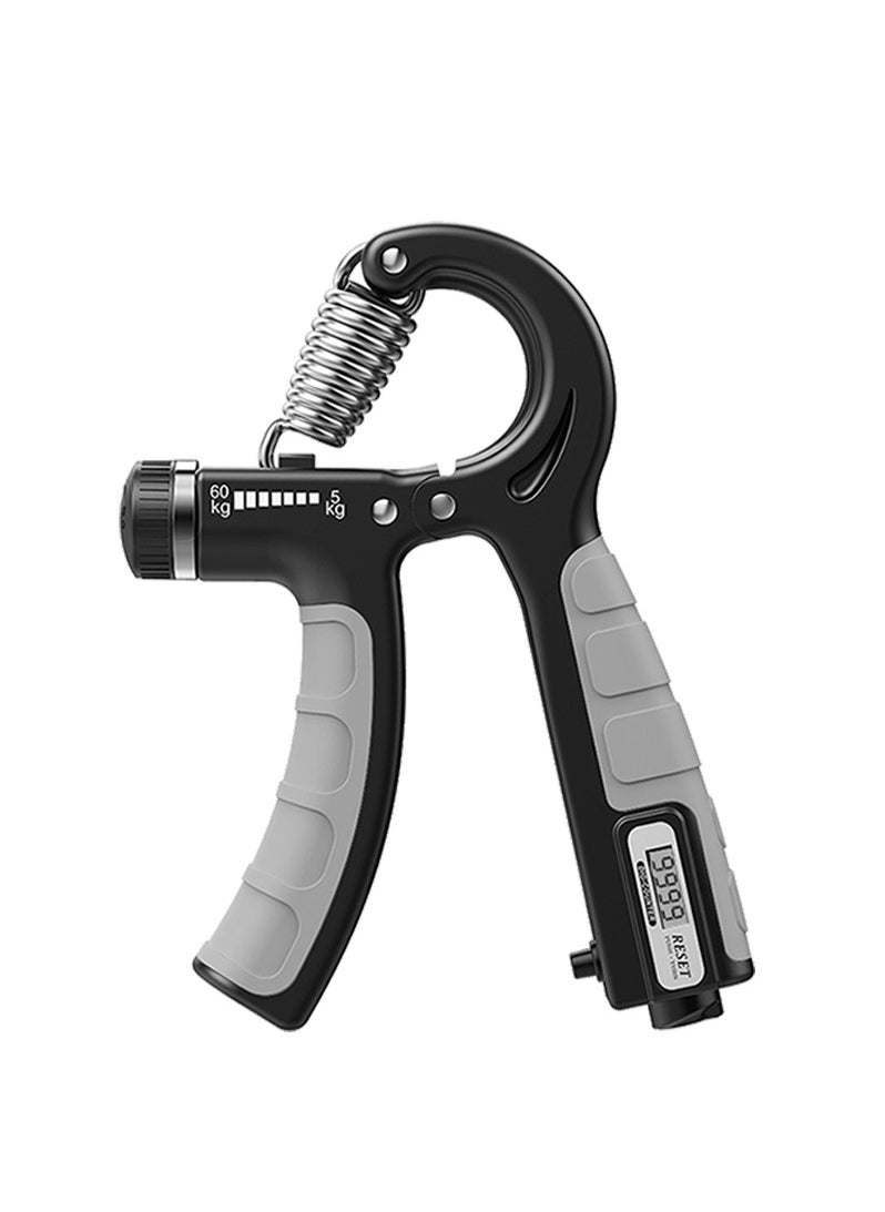 Generic - Hand Grip Strengthener, Adjustable Resistance 5-60 kg, Grip Strength Trainer for Muscle Building and Injury Recovery in Athletes, Countable up to four digits, Adjustable to zero, Black - Image 1