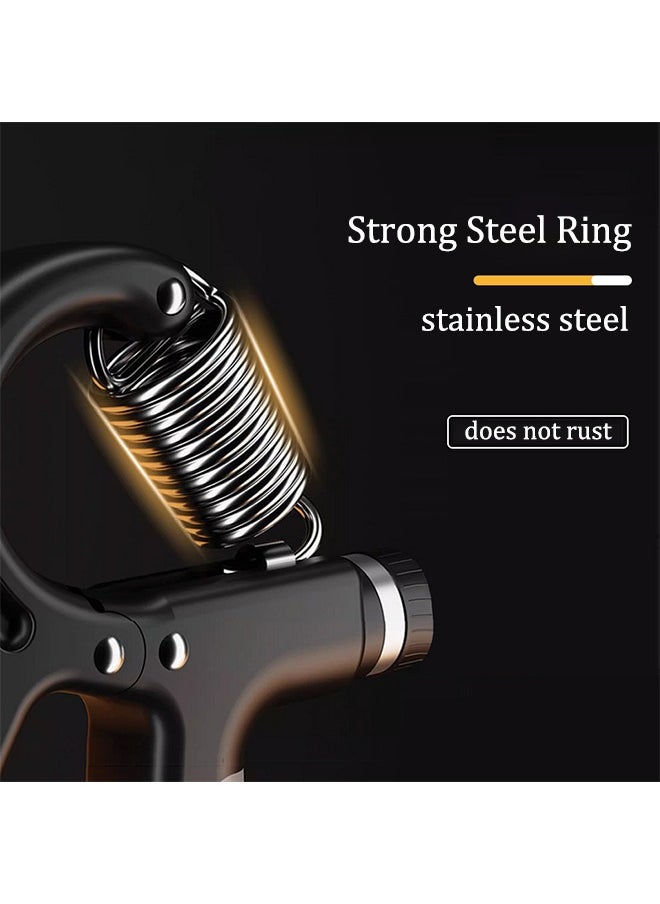 Generic - Hand Grip Strengthener, Adjustable Resistance 5-60 kg, Grip Strength Trainer for Muscle Building and Injury Recovery in Athletes, Countable up to four digits, Adjustable to zero, Black - Image 1