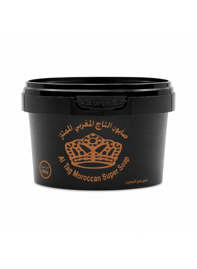 Al Tag Moroccan Super Soap - Natural Exfoliating for Deep Cleansing & Skin Renewal, 280g - Image 1