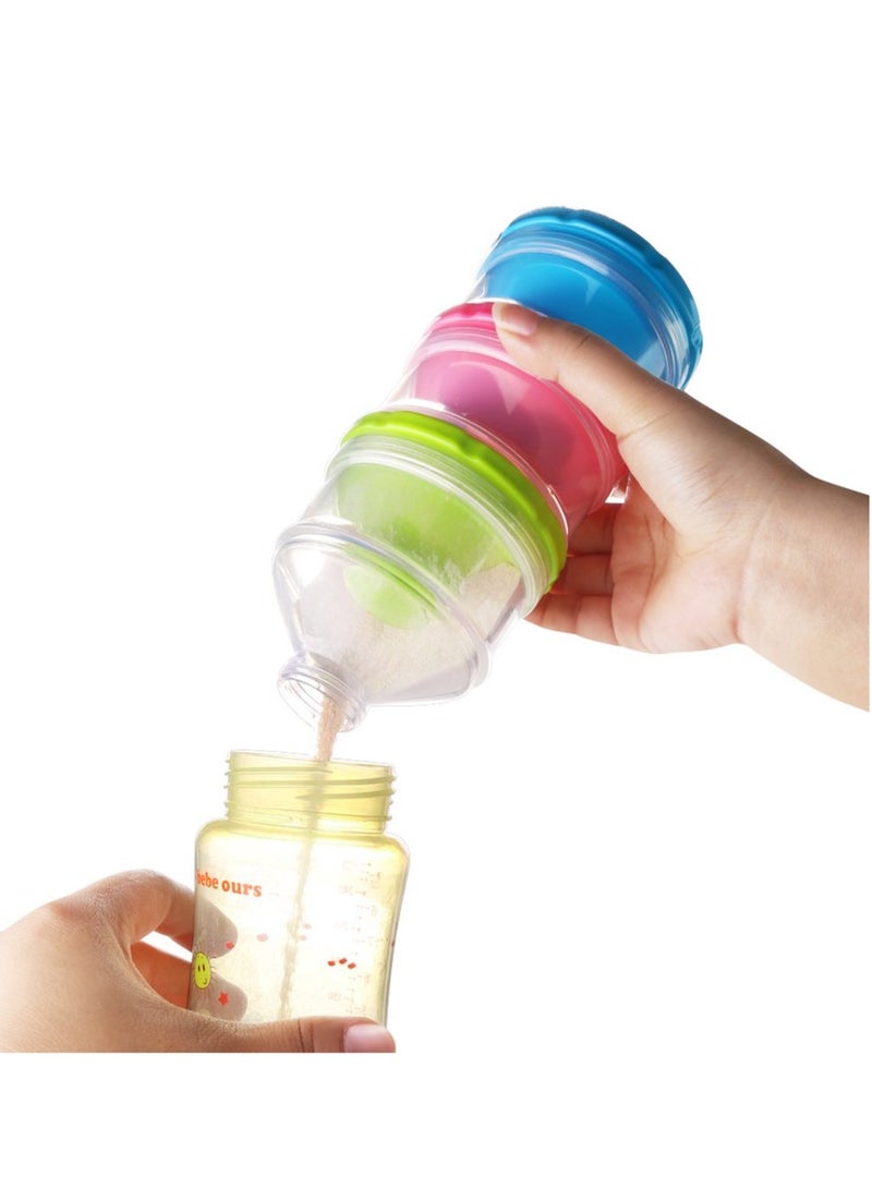 علبة حفظ حليب الأطفال – علبة حليب ثلاثية الطبقات مانعة للتسرب، خالية من BPA، للتنقل وتخزين الوجبات الخفيفة للأطفال (أزرق) - Image 3