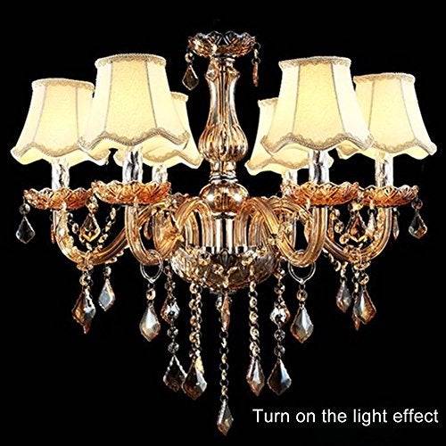 Fuloon Modern European Style Droplight Wall Lamp Candle Chandelier Lamp Shade 6 pcs Set (White) - Image 3