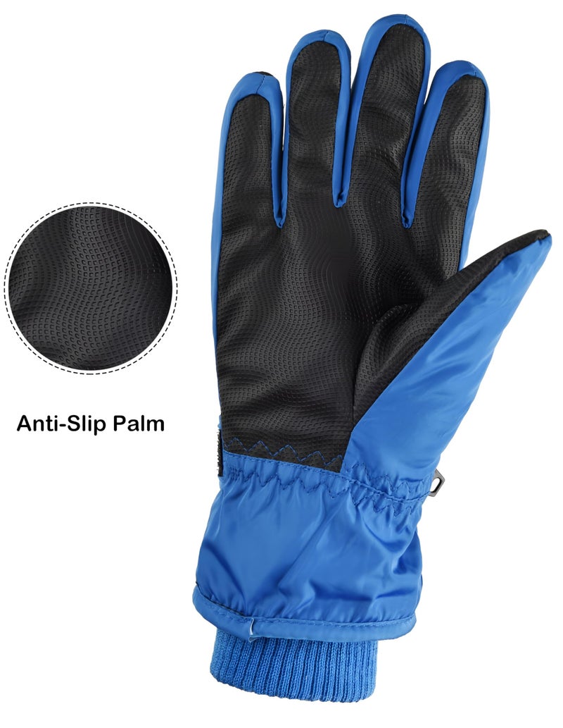 CXQRR Kids Winter Snow Ski Gloves Boys Girls Warm Waterproof Breathable Gloves for Outdoor Sports 6-12Y - Image 3