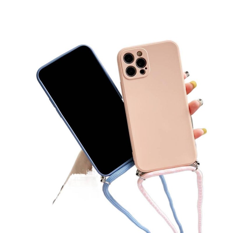 غطاء واقي بسيليكون لـ iPhone 13 باللون Matcha Green من السيليكون مع حماية من السقوط وحبل تعليق مع مقاوم للصدمات مع مقاوم للخدش للاستخدام الخارجي سهل الحمل للاستخدام الداخلي - Image 4