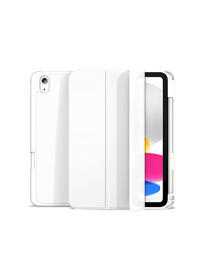 PROMASS Case Compatible With Ipad 10 Generation 10.9 Inch 2022 With Pen Holder, Thin Tablet Protective Case With Soft Tpu Back, Smart Case Cover Auto Sleep/Wake For Ipad 10 - White - Image 2