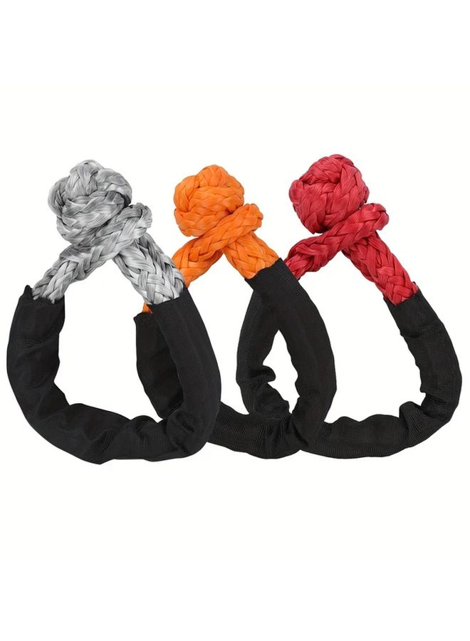 Gray Soft Hook 1/2 X 24 Inch Recovery Tow Rope with Extra Sleeve for SUV ATV Off-Road - Image 1