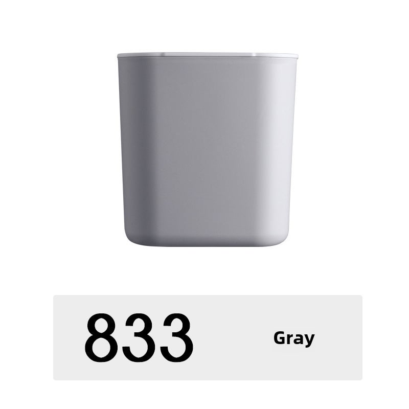 Desktop Trash Can Cute Small Flip Trash Can Desktop Mini Household Sundries Storage Bucket with Lid Simple(Grey) - Image 1
