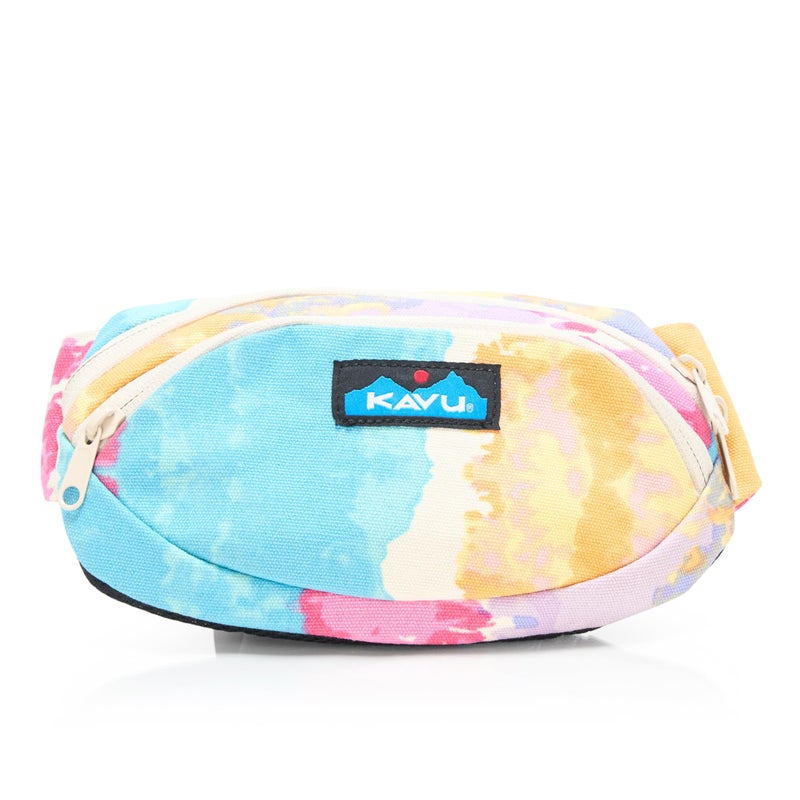 KAVU Go Time Bi-Fold Crossbody Wallet with Rope Strap, Beach Tie Dye - Image 1