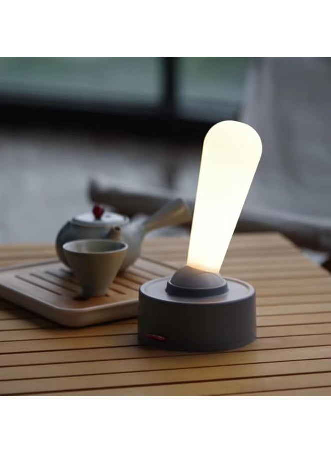 Generic Generic Brand Unique LED Night Light with Stick Design that can be moved to turn the lamp on and off Rechargeable - Base Color Variation (White - Grey)  - Image 3