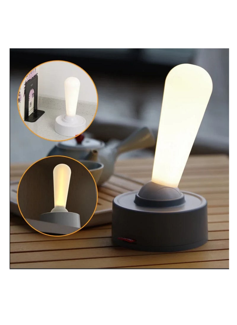 Generic Generic Brand Unique LED Night Light with Stick Design that can be moved to turn the lamp on and off Rechargeable - Base Color Variation (White - Grey)  - Image 2