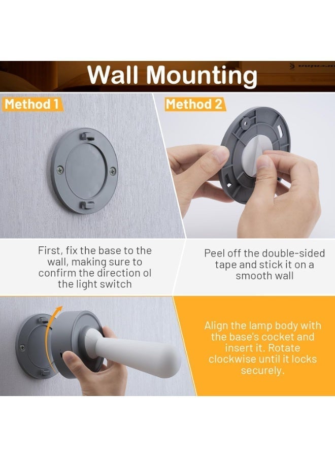 مصباح ليلي LED بتصميم عصا مغناطيسية – يعمل باللمس وقابل للتحريك والتشغيل بتأثير مغناطيسي – قابل لإعادة الشحن مع قاعدة بلون أبيض أو رصاصي كود المنتج  4579 - Image 4