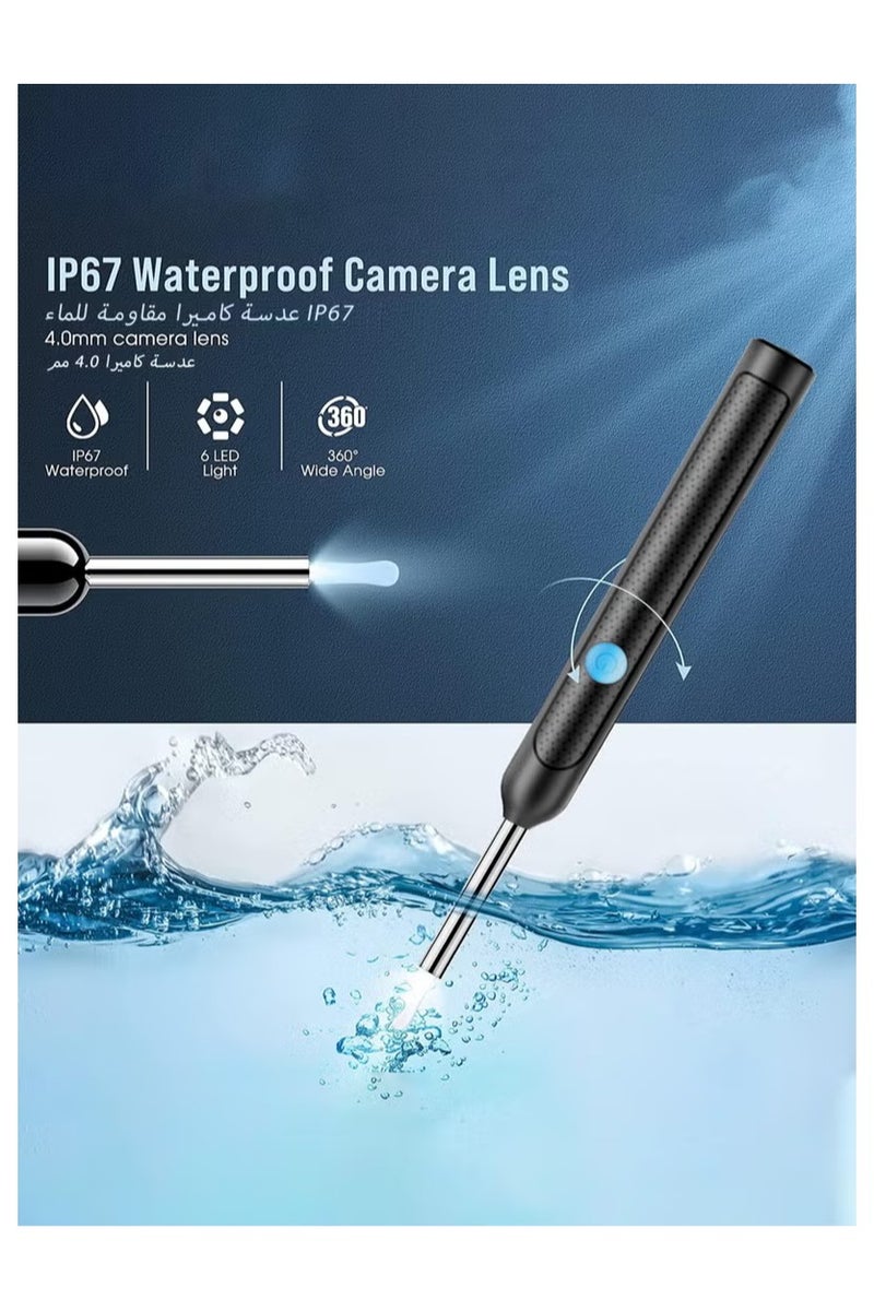 TIITAS Smart Ear Wax Removal Kit with 2000W HD Camera & LED Light | 9-in-1 Visual Ear Cleaner Otoscope for iPhone, Android | USB Rechargeable Ear Cleaning Tool with App Support - Image 3