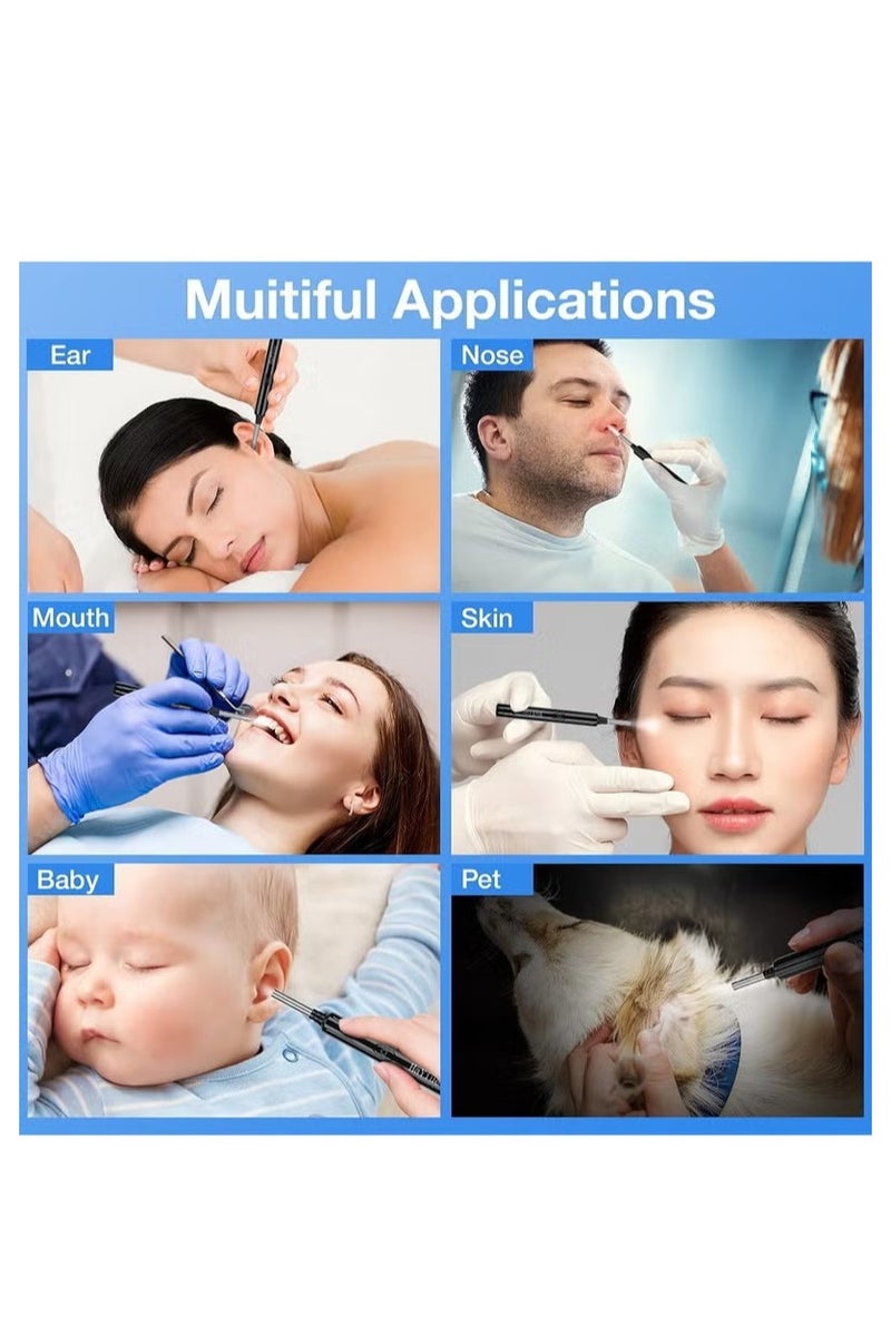 TIITAS Smart Ear Wax Removal Kit with 2000W HD Camera & LED Light | 9-in-1 Visual Ear Cleaner Otoscope for iPhone, Android | USB Rechargeable Ear Cleaning Tool with App Support - Image 4