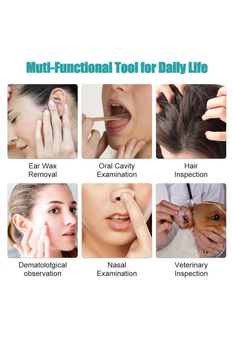 TIITAS Smart Ear Wax Removal Kit with 2000W HD Camera & LED Light | 9-in-1 Visual Ear Cleaner Otoscope for iPhone, Android | USB Rechargeable Ear Cleaning Tool with App Support - Image 5