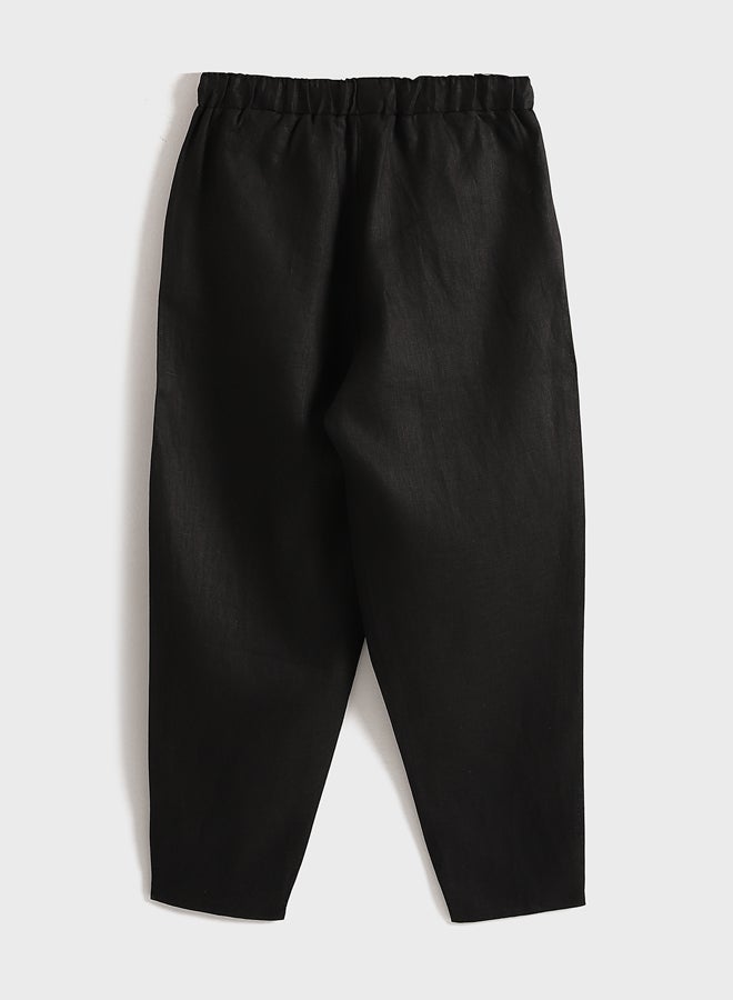 LC WAIKIKI 100% Linen Women's Elastic Waist Trousers - Image 2