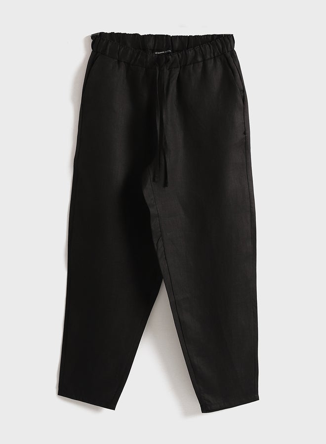 LC WAIKIKI 100% Linen Women's Elastic Waist Trousers - Image 1