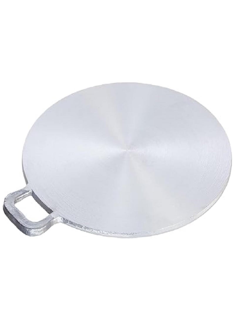 AMM Aluminum Arabic Tawa for Arabic Bread, Tortilla, Regag, Roti, Crepe, and Dosa Maker 14-Inch- Silver" - Image 3