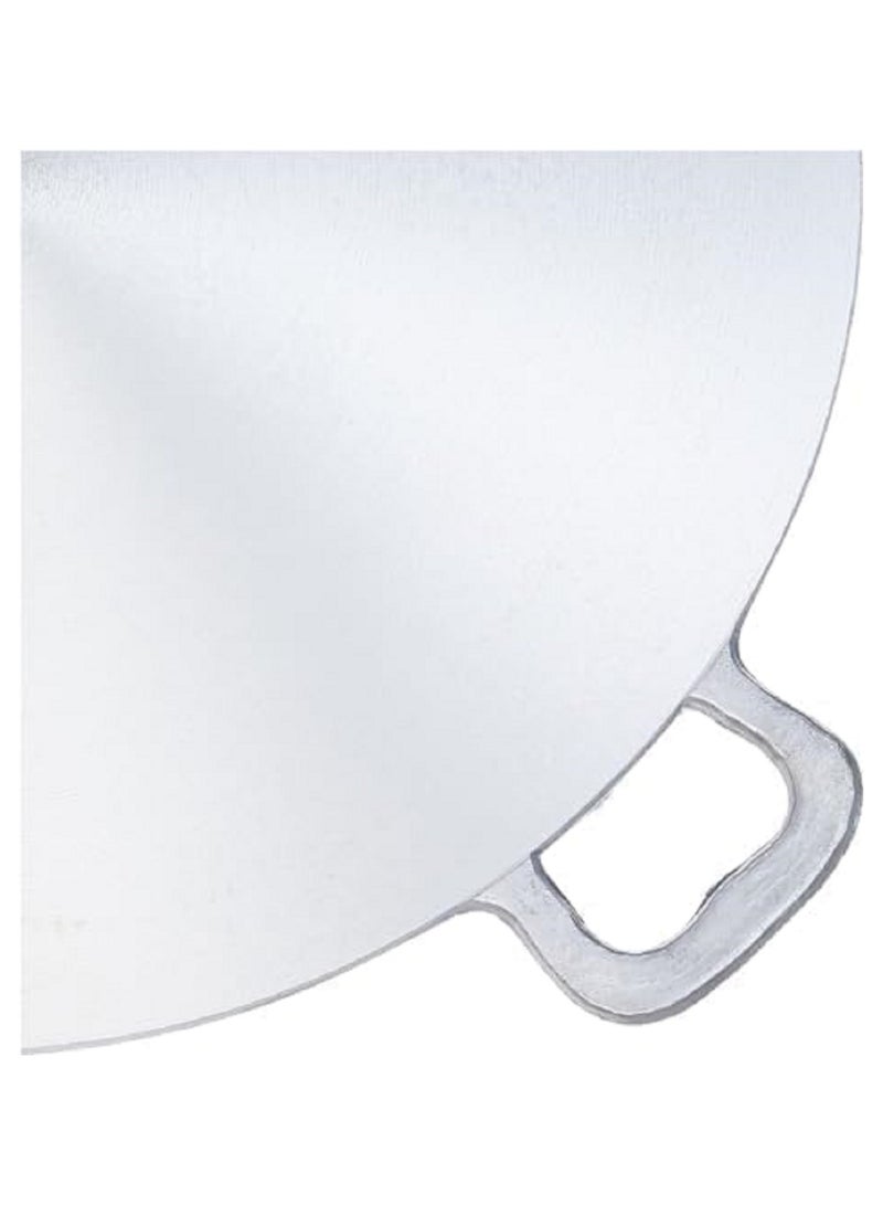 AMM Aluminum Arabic Tawa for Arabic Bread, Tortilla, Regag, Roti, Crepe, and Dosa Maker 14-Inch- Silver" - Image 4